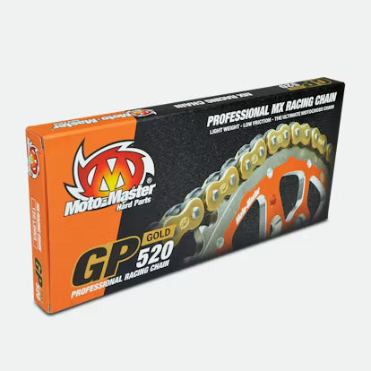 Moto Master GP cross ketting 520 x 118 Links Goud + Clip