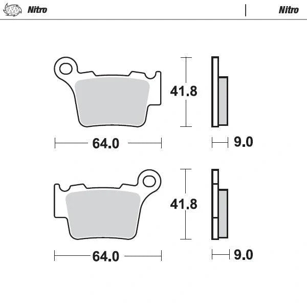 Moto Master Sintered Metal Achter remblokken Nitro KTM/Husqvarna/Gas Gas