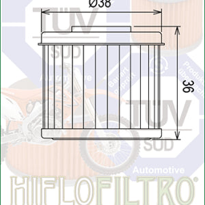 Hiflofiltro olie filter HF116 Honda & Husqvarna TE 250 10-14 & TC 250 09-13 & TE 310 11-14